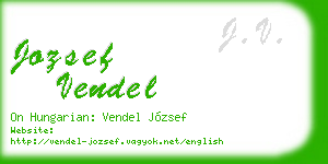 jozsef vendel business card